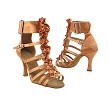 SERA7026 Tan Satin with 3" Heel in the photo 