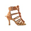 SERA7026 Tan Satin with 3" Heel in the photo 