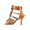 SERA7026 Tan Satin with 3" Heel in the photo 
