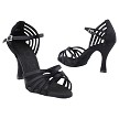 SERA7032 Black Satin with 3" Heel in the photo 