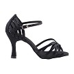 SERA7032 Black Satin with 3" Heel in the photo 
