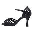 SERA7032 Black Satin with 3" Heel in the photo 
