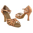 SERA7032 Tan Satin with 3" Heel in the photo 