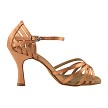 SERA7032 Tan Satin with 3" Heel in the photo 