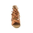 SERA7036 Dark Tan Satin with 3" Heel in the photo 