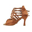 SERA7036 Dark Tan Satin with 3" Heel in the photo 