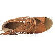 SERA7036 Dark Tan Satin with 3" Heel in the photo 