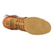 SERA7036 Dark Tan Satin with 3" Heel in the photo 