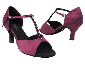1609 111 Purple Satin_Stone with 475_2.6" Low Heel in the photo 