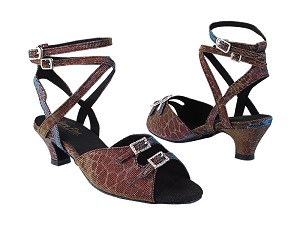1620 95 Blue Illusion_5009 BackStrap with 1.3" Cuban Heel in the photo 