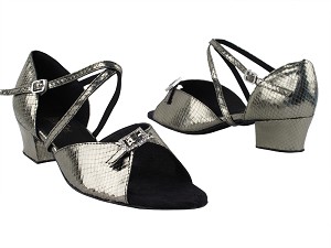 1636 224 Snake Grey 1.5" Medium Heel in the photo 