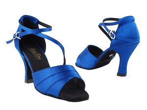 1659 247 Gem Blue Satin with 3" Heel in the photo 