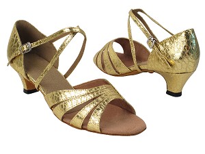 1680 204 Ultra Gold_X-Strap Arch with 1.3" Cuban Heel in the photo 