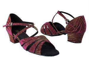 1680 96 Red Illusion_X-Strap Arch with 1.5" Medium Heel in the photo 