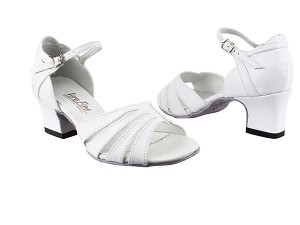 1680 White Leather with 2" Thick Cuban Heel in the photo 