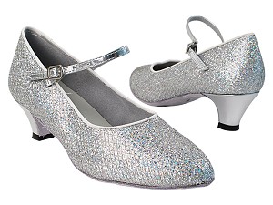 1682_3008 6 Silver Sparklenet with 387_1.3" Cuban Heel in the photo 