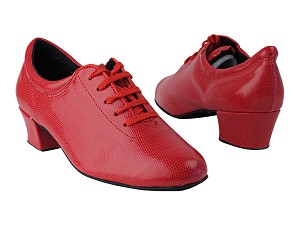 2601 175 Red Snake with 1.5" Medium Heel in the photo 