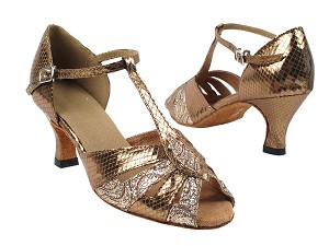 2702 217 Copper Sparkle_223 Snake Copper with 2899_2.5 inch Low Heel in the photo 
