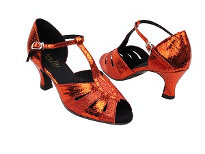 2702 Red Stardust_225 Snake Red with 2.5" Heel in the photo 