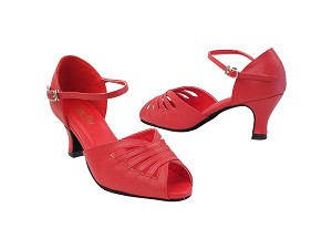 2709 211 Red PU with 2.5" low heel in the photo 