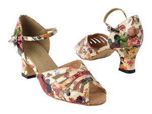 2709 287 Tan Flower Patent PU with 2.2" TC Heel in the photo 