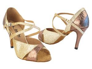 2828LEDSS Gold Stardust_113 Ultra Copper with 575_3.5" Stiletto Heel in the photo 