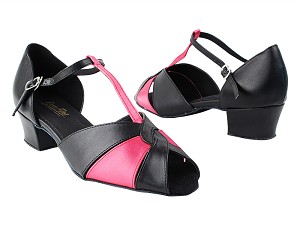 6006 140 Black PU_X_B_246 Pin Satin_T with 1.5" Medium Heel in the photo 