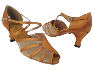 6018 236 Dark Tan Satin_201 Tan Mesh 