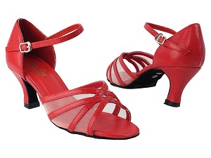 6027 175 Red Snake_54 Flesh Mesh with 2.5" low heel in the photo 