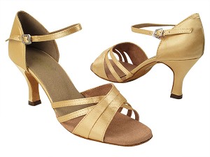 6030 80 Light Gold Satin 2.75" Heel in the photo 