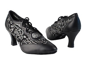 6823 140 Black PU_154 Mesh with 2.5" low heel in the photo 