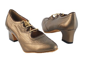 6823 59 Copper Perforated PU with 2" Thick Cuban Heel in the photo 