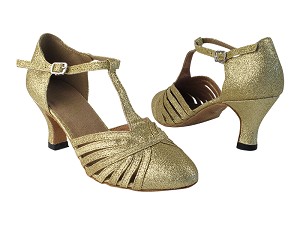 6829 174 Light Gold Stardust with 2.5" low heel in the photo 