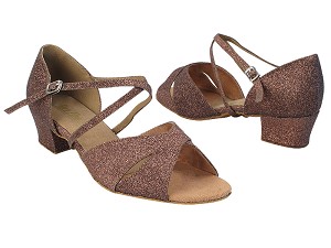 803 212 Copper Stardut_X Strap Arch with 1.5" Medium Heel in the photo 