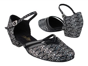 8881 143 Black_58 Black Patent Trim with 1" Women Heel in the photo 