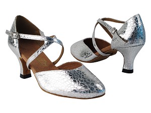 9691 205 Ultra Silver with 2.5" low heel in the photo 