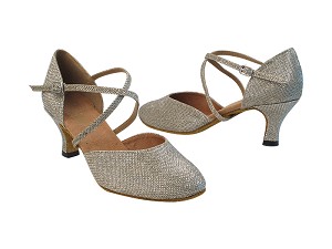 9691 276 Champagne Glitter with 2.5" low heel in the photo 