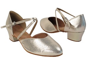 9691 300 Gold_Beige Velvet with 1.5" Medium Heel in the photo 