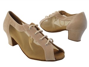 C1644 253 Light Tan Velvet_Flesh Mesh 