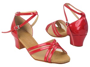C5017 264 Red Patent_Flesh Mesh with NJ_1.6" Heel in the photo 
