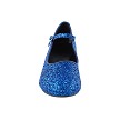 SERA9001DTW Blue Sparkle with 1.5" Cuban Heel in the photo 