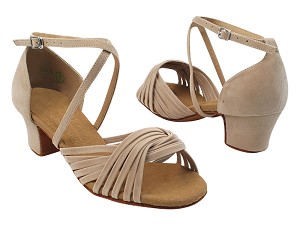 S1001 253 Light Tan Velvet with 1.5" Heel (NTD) in the photo 