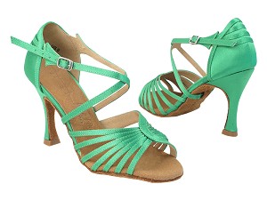 SERA1139 138 Dark Green Satin with YTG-1173_3.5" Heel in the photo 