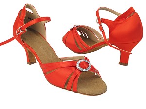 SERA1154 118 Red Satin with 2.5" Heel in the photo 