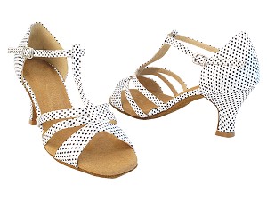 SERA1683 256 White_Black Dots with 2040_2.5" Heel in the photo 