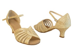 SERA2719 184 Light Gold Stardust with 2040_2.5" Heel in the photo 