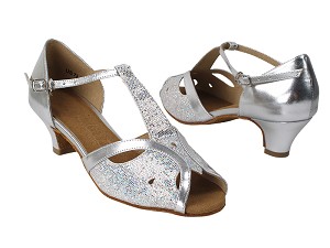 SERA2800 53 Silver Scale_61 Silver PU_H with 5028_1.2" Cuban Heel in the photo 