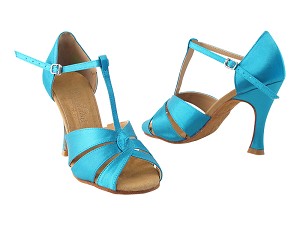 SERA6006 120 Blue Satin with 3" heel in the photo 