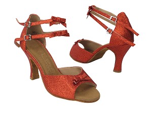 SERA7005ESS 7 Red Stardust  with 3" Flare Heel (5059) in the photo 