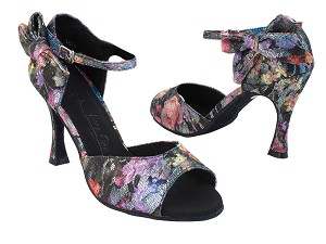 SERA7010 197 Flower Glitter Satin with (YTG 1173) 3.5" Heel in the photo 